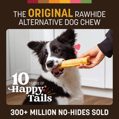 Earth Animal No Hide Chews – pâte beurre d'arachide, goût apprécié par les chiens.