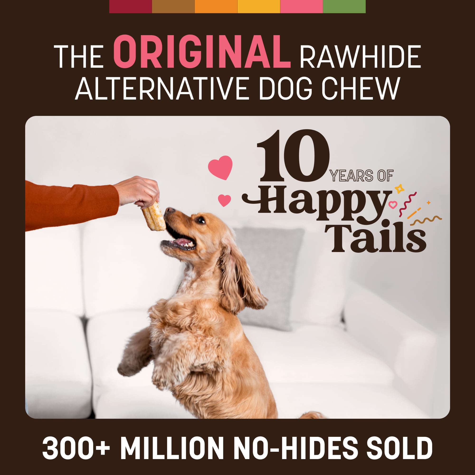 Earth Animal No Hide Chews: petits chiens, saumon, rouleaux sans cuir.