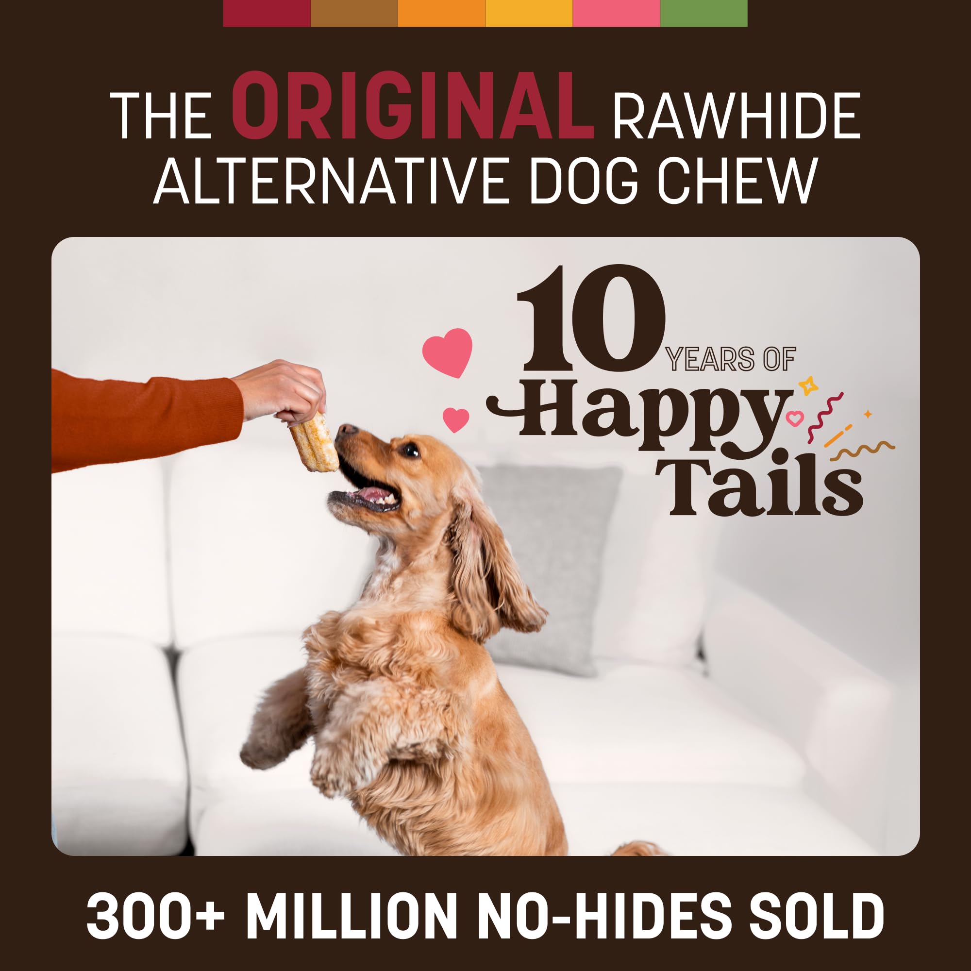 Rolls de No Hide Chews au boeuf – portion idéale pour petits chiens