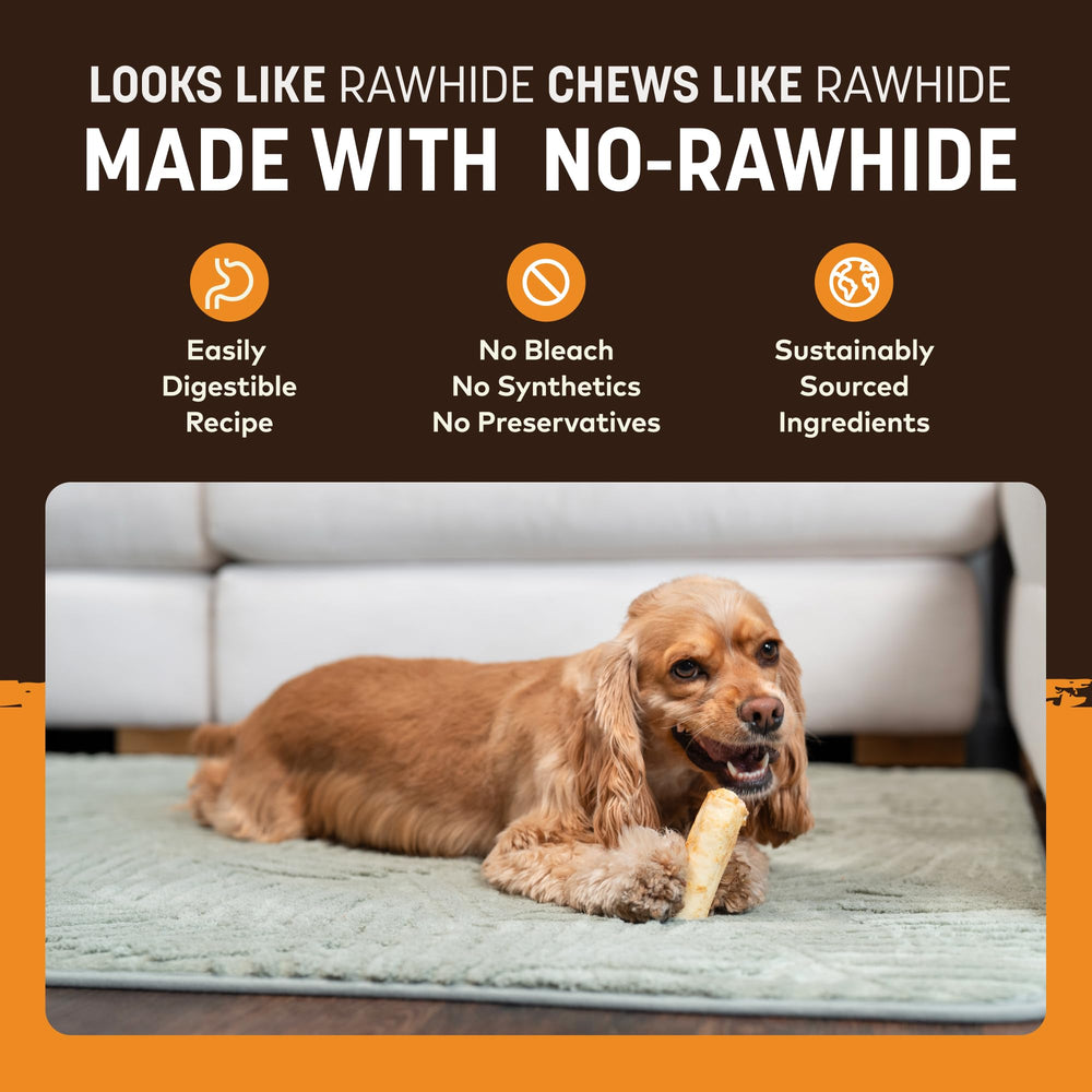 Earth Animal No Hide Chews sans blanchiment et sans conservateurs fabrication américaine.