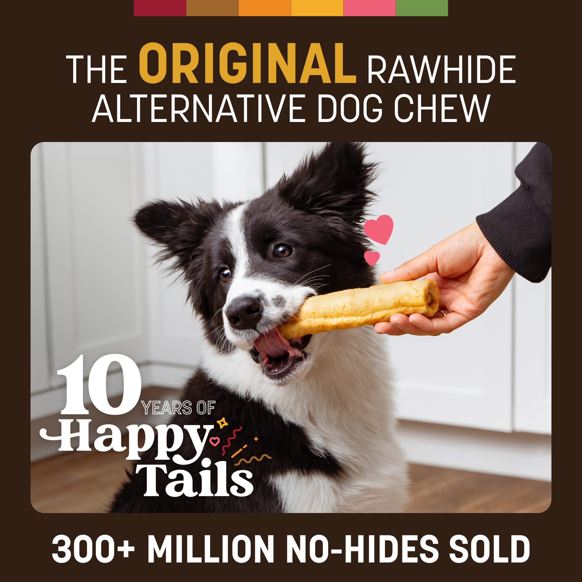 Earth Animal No Hide Chews – sans peau pour chien moyen, parfait après l'entraînement