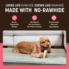 Utilisation pour chiens petits, Earth Animal No Hide Chews comme récompense durable.