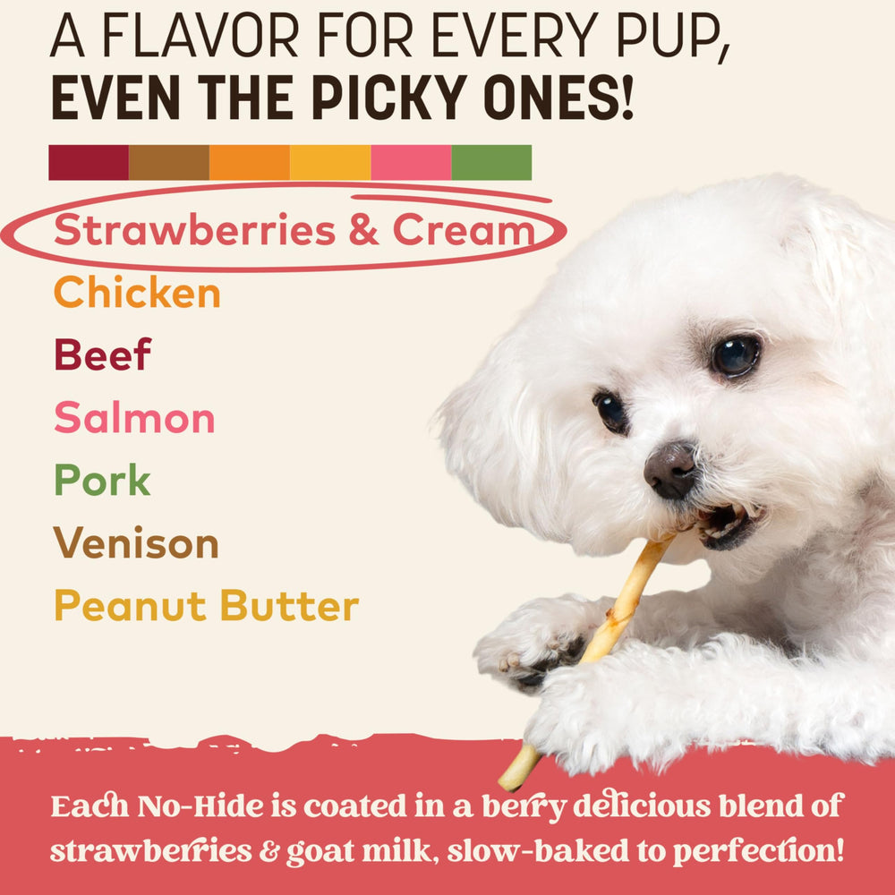 Earth Animal No-Hide Stix saveur fruitée et naturelle.