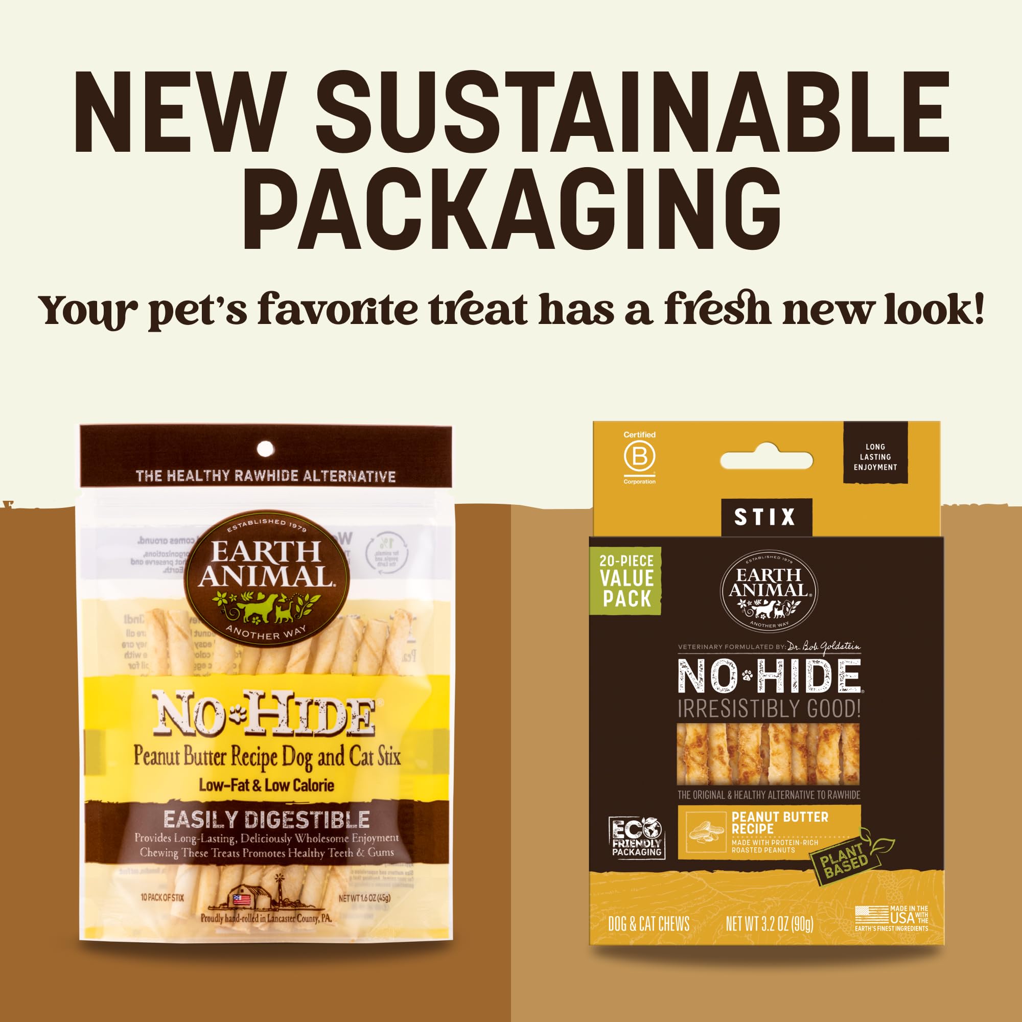 Texture croustillante des No Hide Stix pour chiens et chats