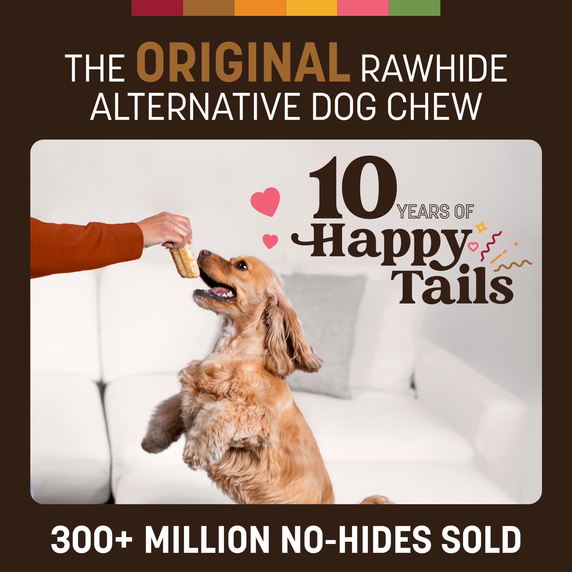 Rouleaux sans cuir Earth Animal au venaison, parfait pour occuper les chiens actifs.