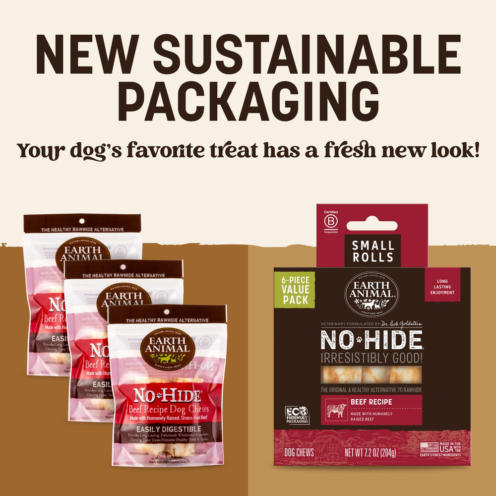 Earth Animal Friandises Sans Cuir – mastication longue sans cuir pour chien.
