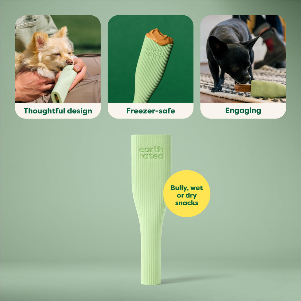 Earth Rated, jouet-enrichissement-chien-prise-ergonomique: prise facilitée et plaisir de jeu.