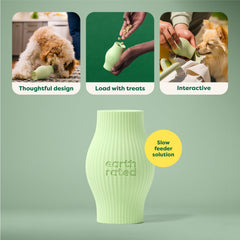 Earth Rated – Jouet d’enrichissement, stimulation mentale pour chien petit vert.