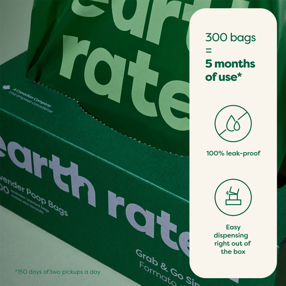 Plastique recyclé post-consommation Earth Rated lavande, démarche éco-responsable.