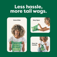 Sacs Earth Rated extra-larges pour ramassage confortable en promenade.