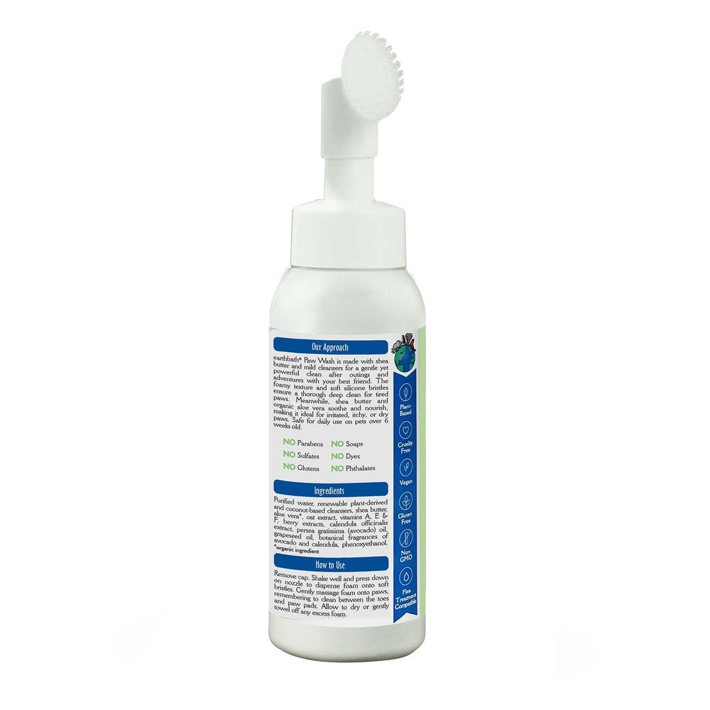earthbath Mousse nettoyante-pattes, rafraîchit et apaise après sortie