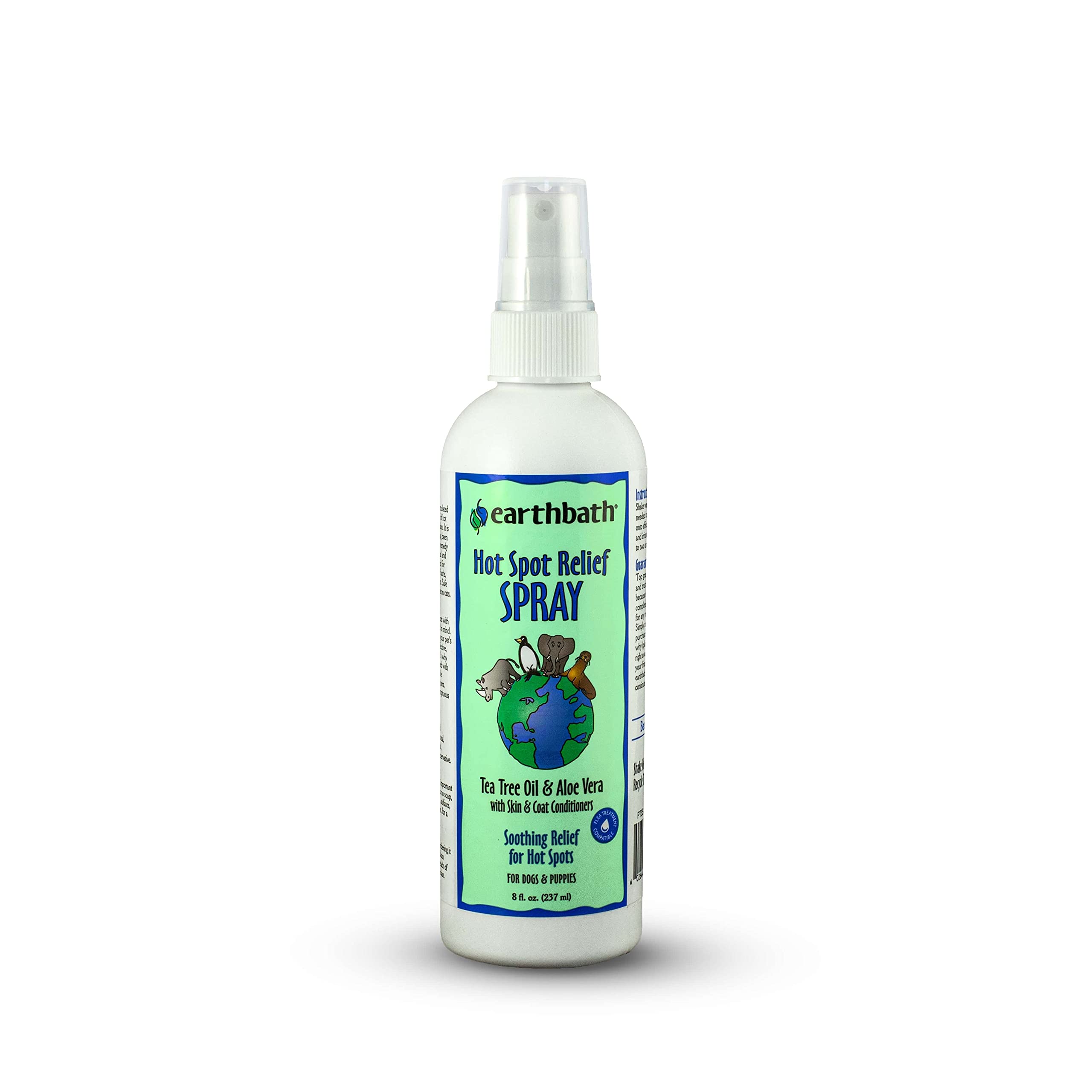 Earthbath pulvérisateur-relief-zone-irritée: apaisement des irritations cutanées chez le chien.