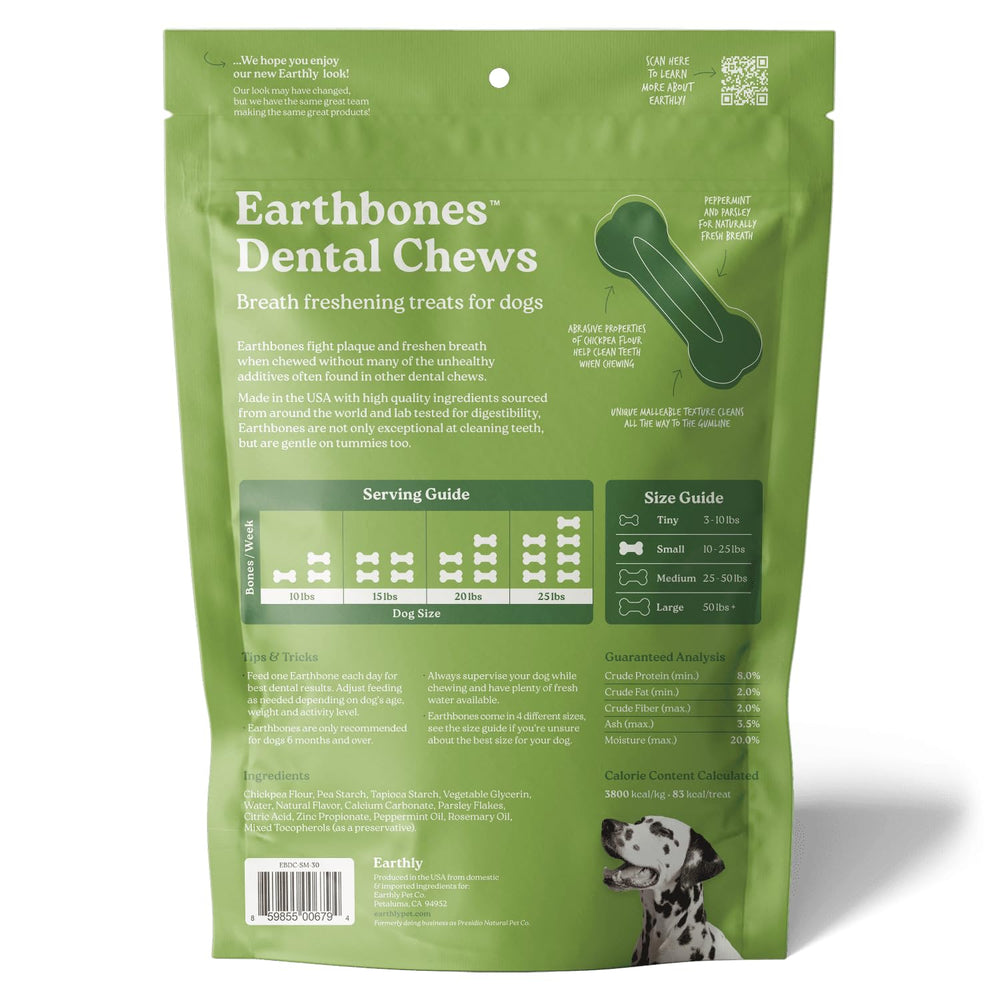 Soutien possible à la routine dentaire des chiens grâce à Earthbones.