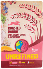 Earthborn Holistic lapin aux grains anciens, croquettes protéinées pour chiens actifs.