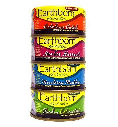 Earthborn Holistic – variete-4-saveurs, nourriture humide pour chat, hydratation et nutrition.