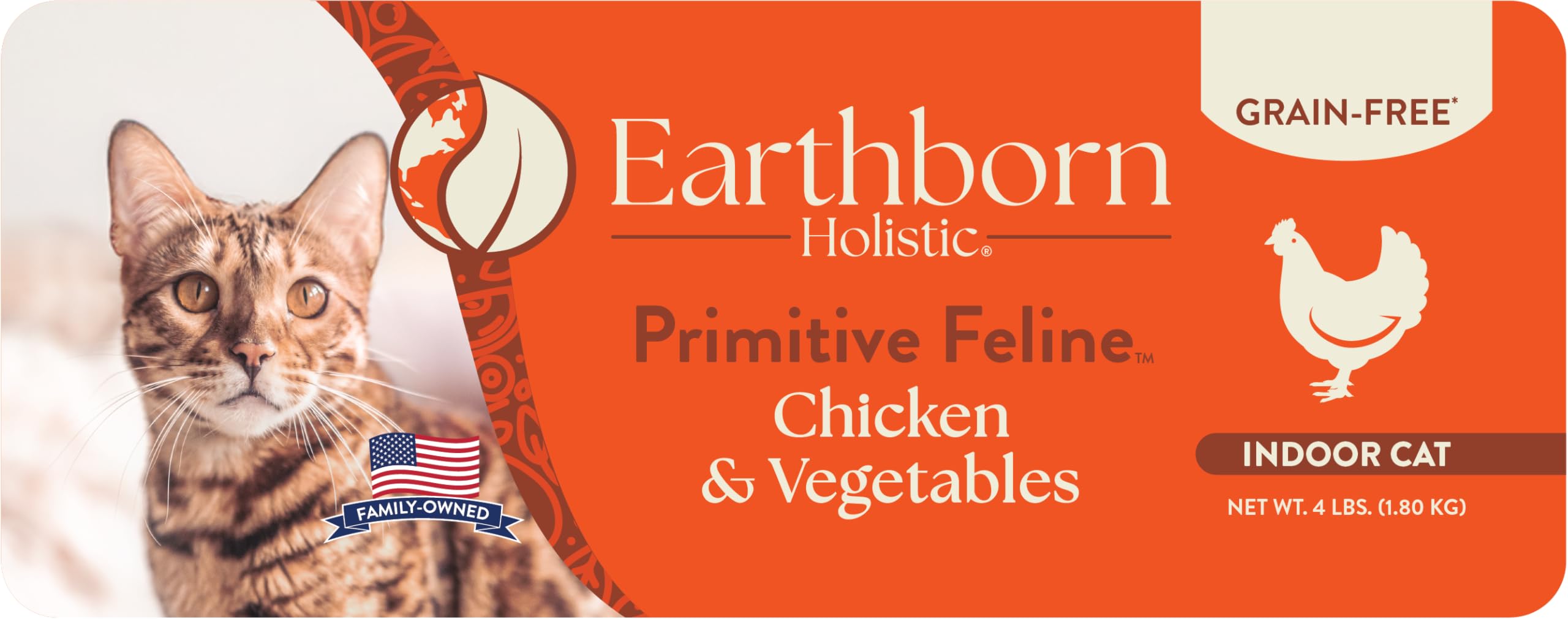 Earthborn Holistic Primitive Feline – emballage sans BPA et recyclable