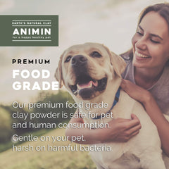 Earth's Living Animin Calcium Bentonite, usage interne/externe, aide potentielle aux irritations.