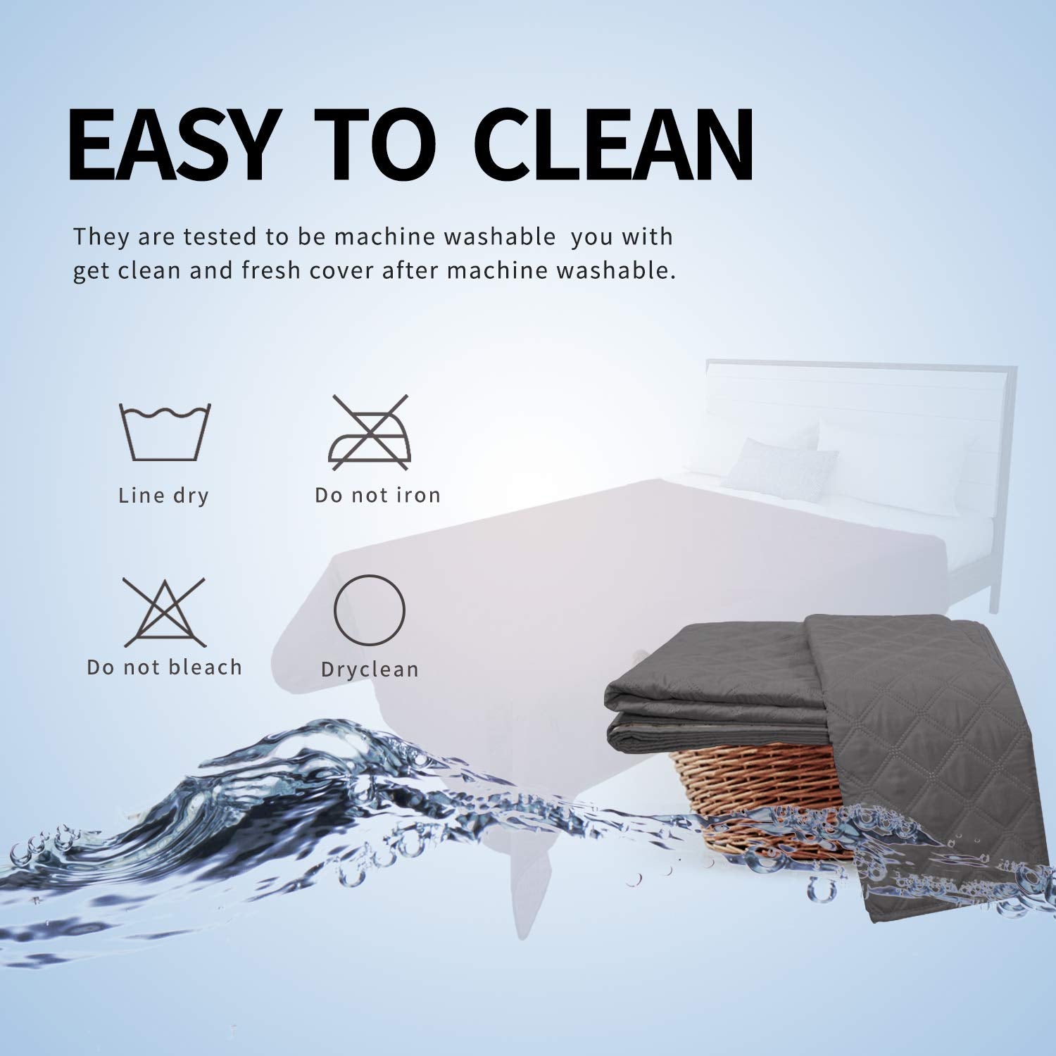 Texture douce et durable Easy-Going en polyester gris.