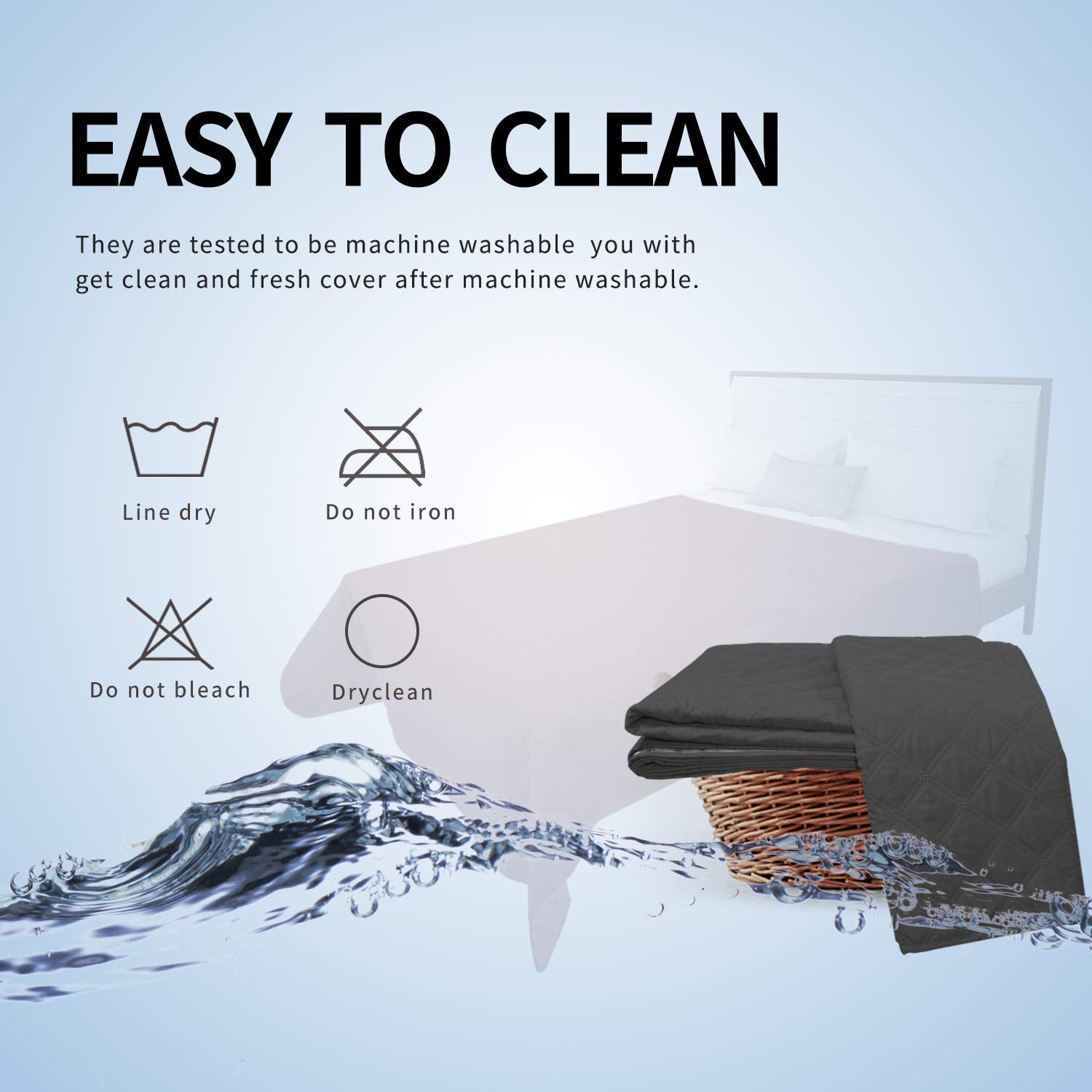 Guide des mesures Easy-Going: tailles 52x82 à 120x82 po