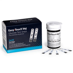 Boîte Easy Touch Pet Glucose Strips 50 bandelettes prête à l’emploi