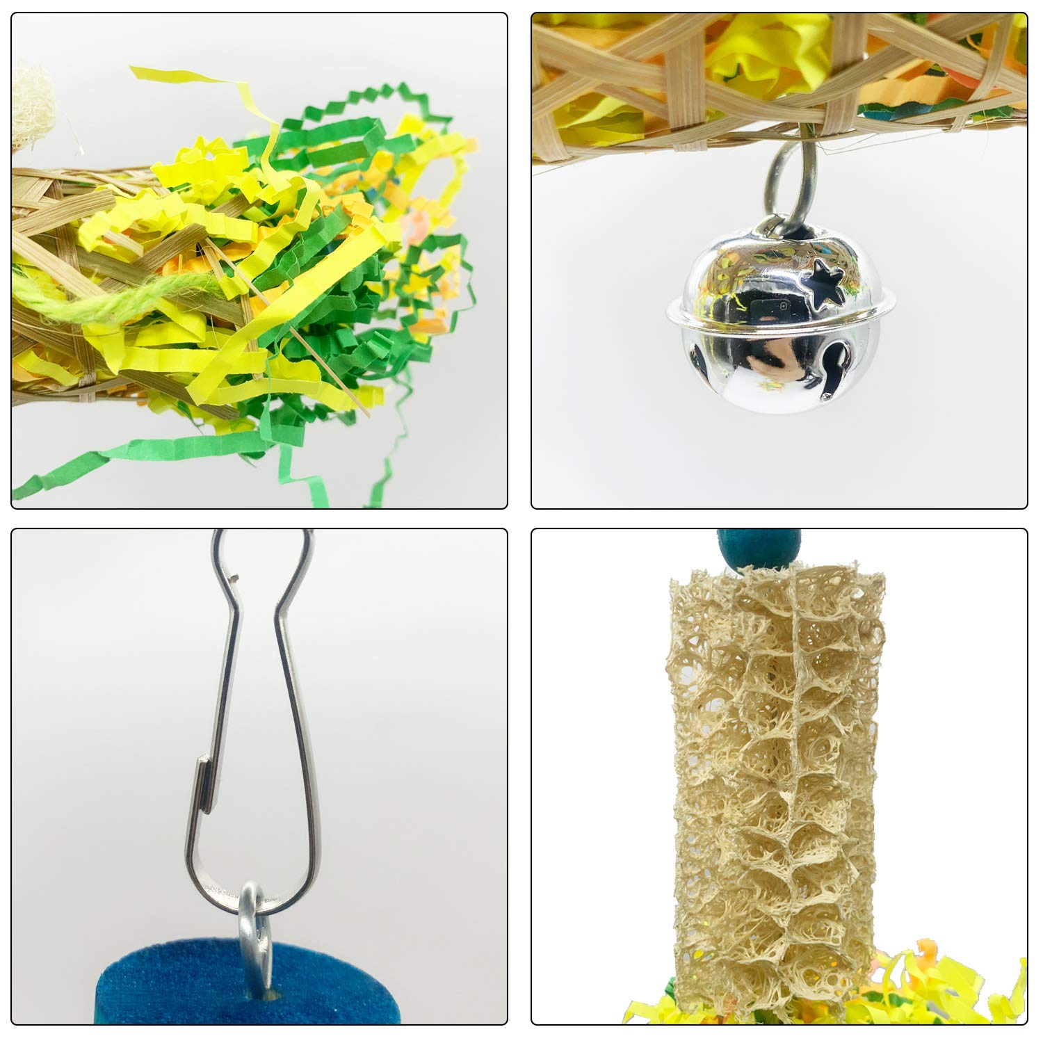 EBaokuup perroquet jouet forage papier crissant, activité mentale et physique