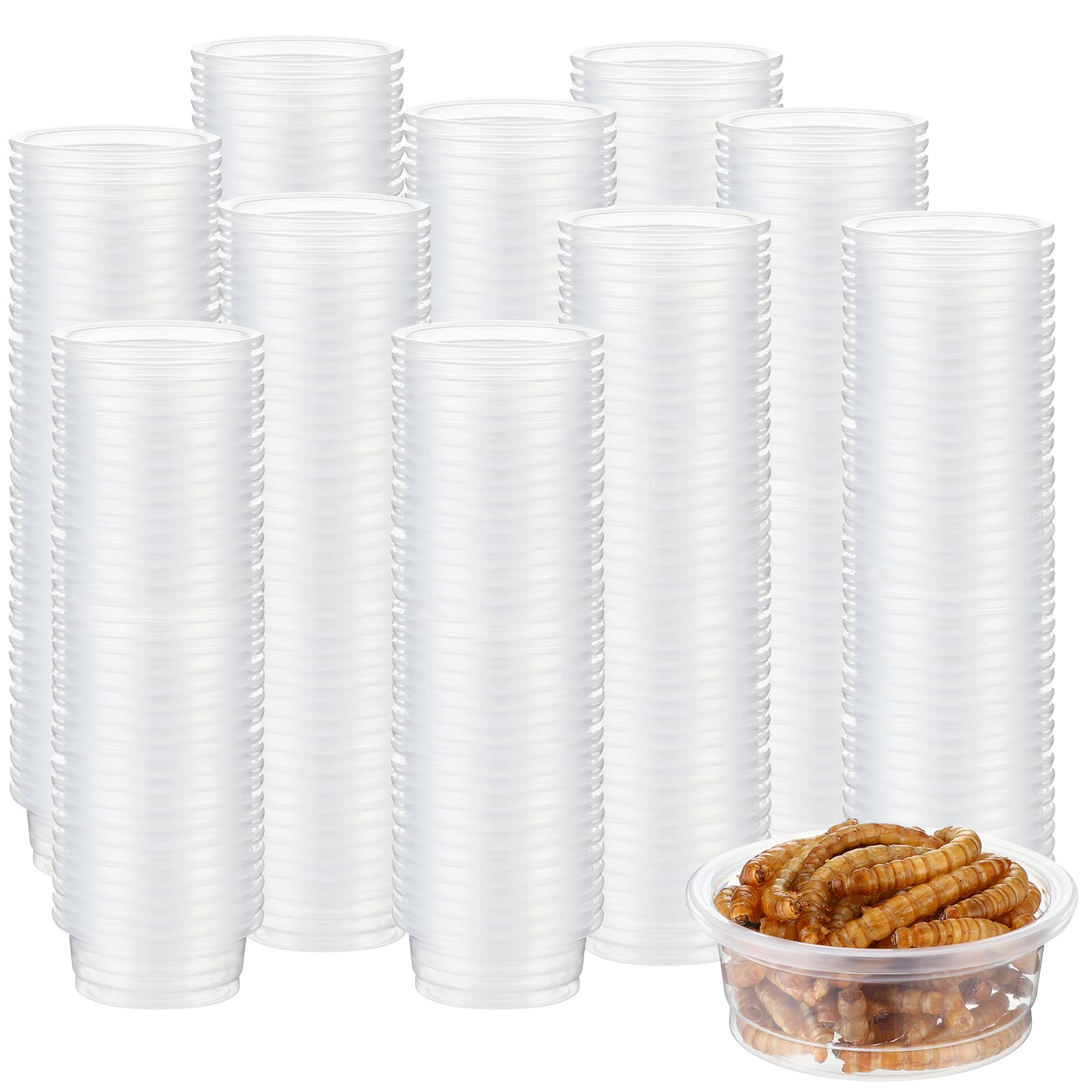 Gobelets EBOOT alimentation reptile, ensemble de 500 pieces pour nourrir et remplacer facilement.