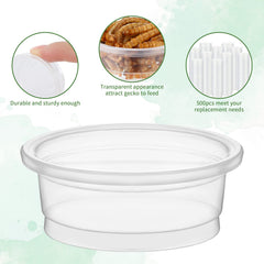 Gobelets EBOOT nourriture reptile gecko, design clair pour attirer l alimentation.