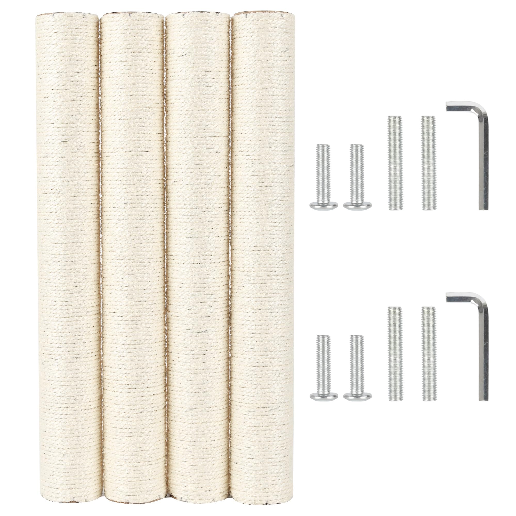 ECCIBOUN poste grattage sisal 7,4 cm; connexion M10 et longue durabilité