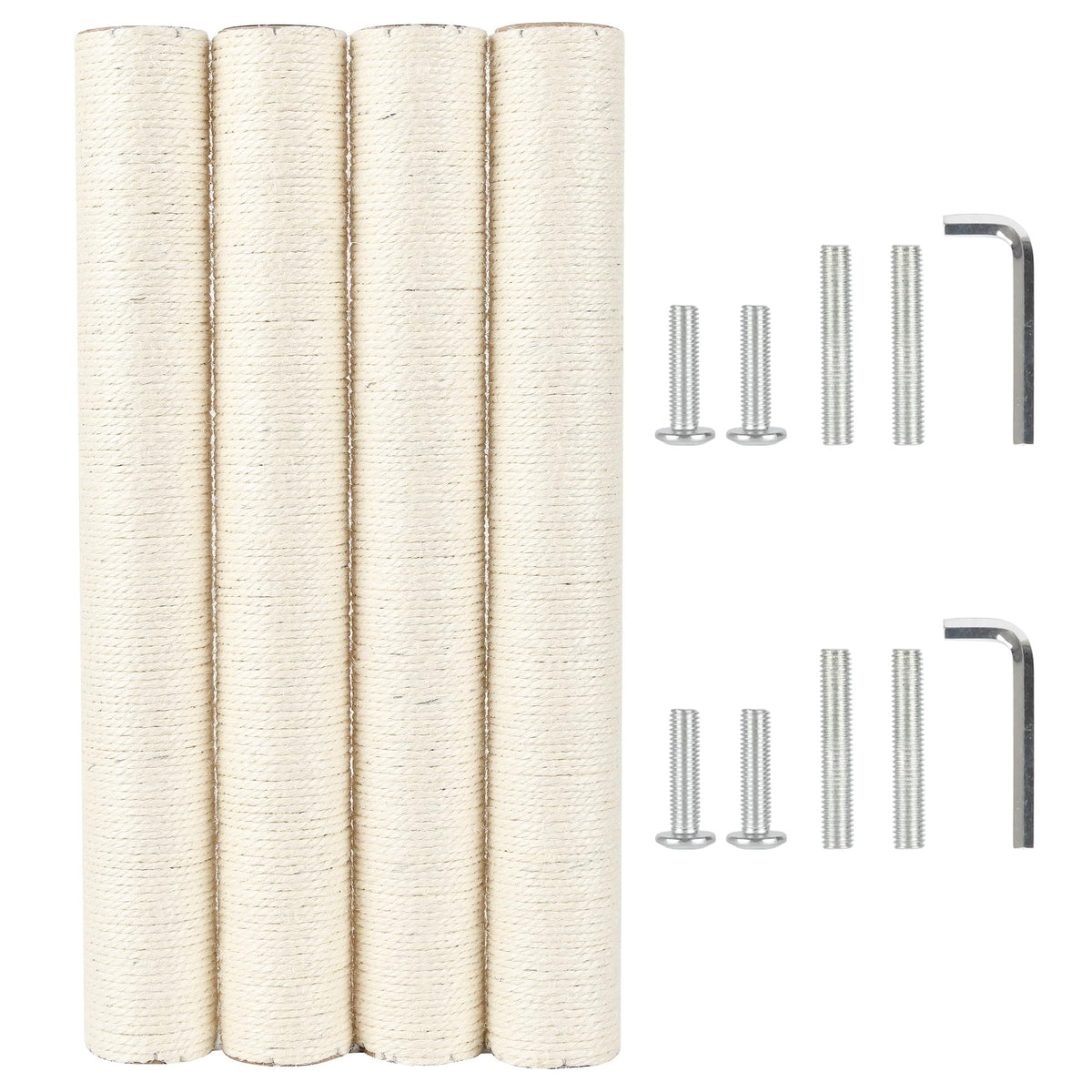 ECCIBOUN poste grattage sisal 7,4 cm; connexion M10 et longue durabilité