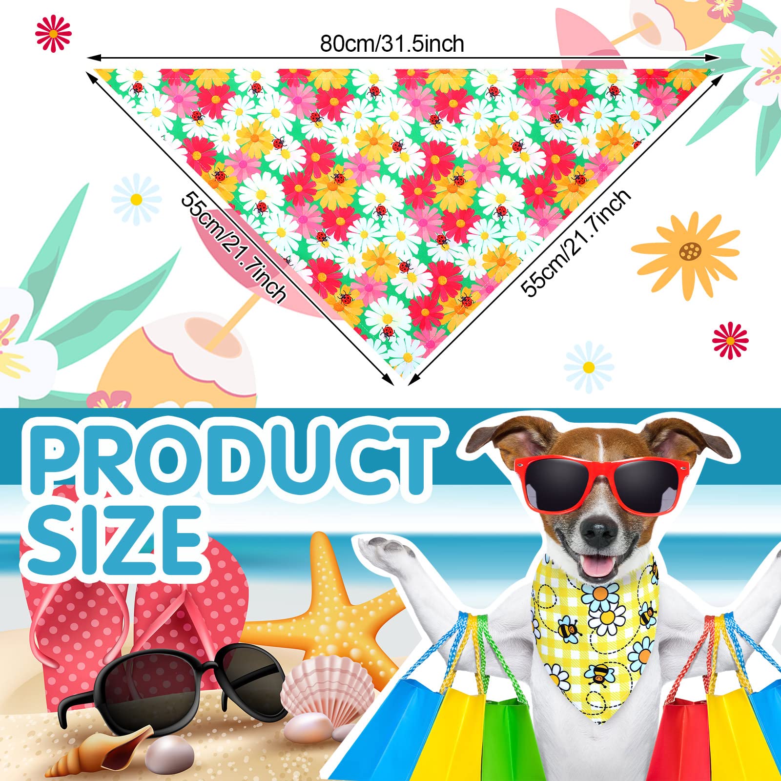 Bandana avec motifs abeilles et papillons, Éccliy pour promenade légère
