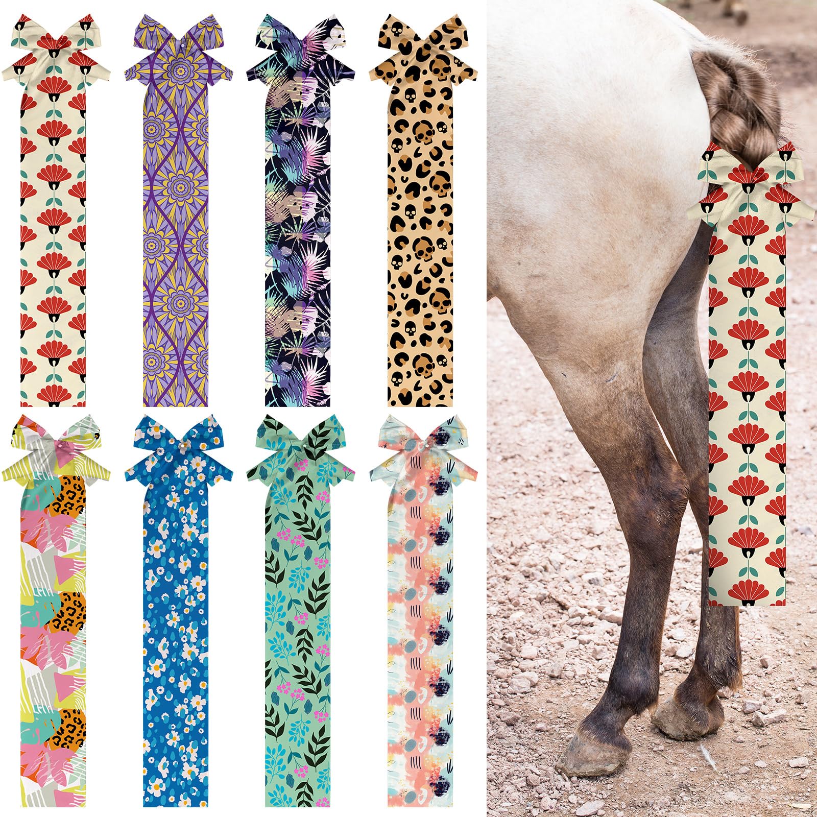Eccliy ensemble de 8 sacs queue-cheval, protection durable et style varié.