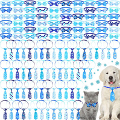Eccliy nœud papillon hivernal pour chien, accessoire festif durable.