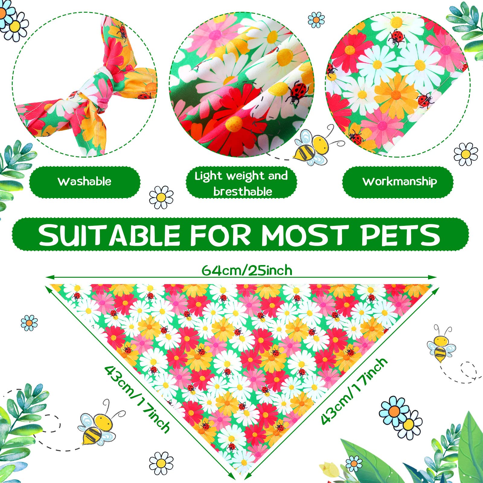 Bandana triangle Eccliy en polyester doux, confort quotidien pour chien.