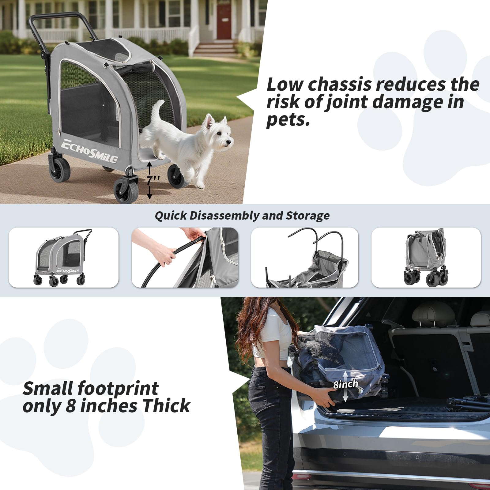 EchoSmile Maillage respirant pour une meilleure aeration de l'animal.
