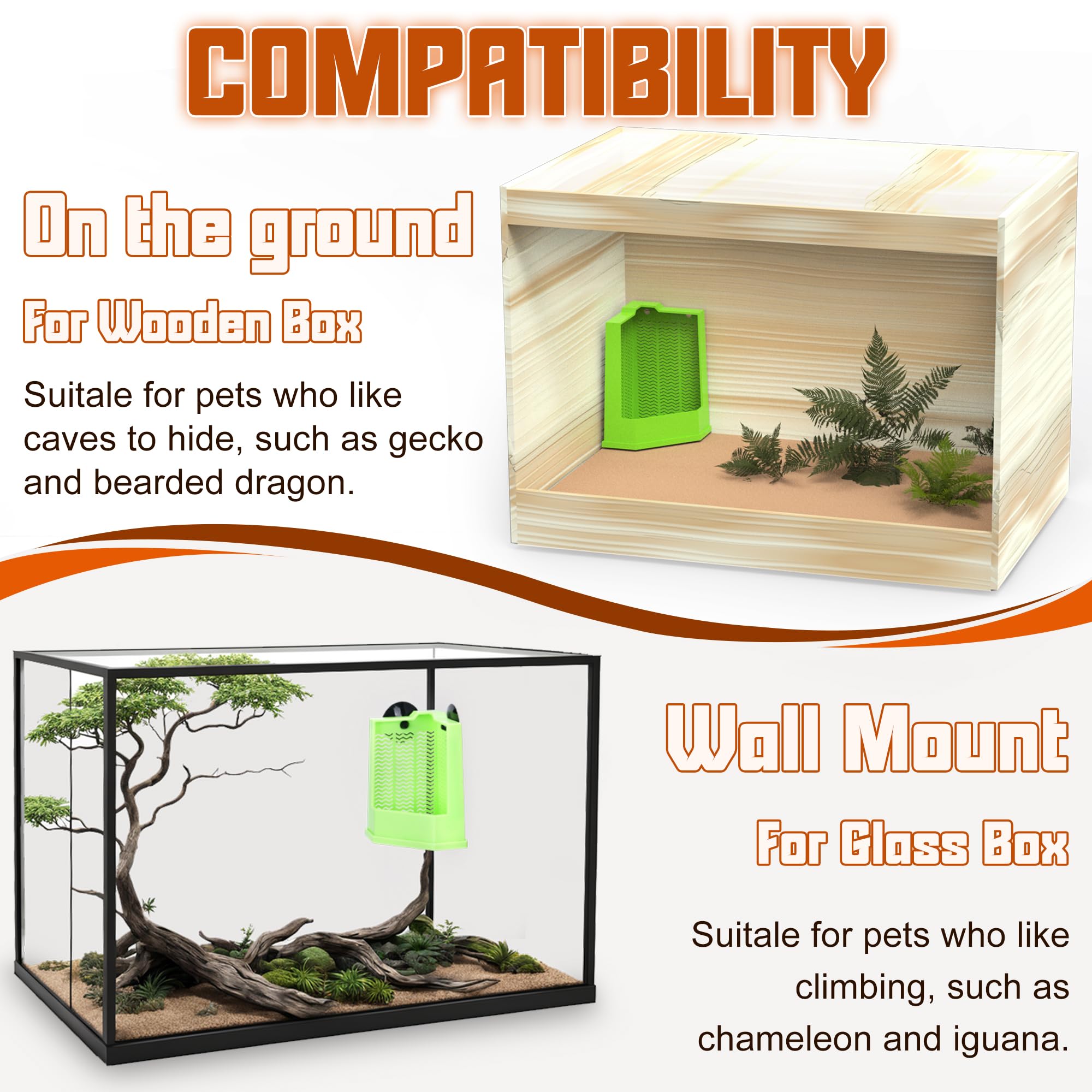 Plateau Eckpo d'alimentation reptile sur verre, ventouse efficace.