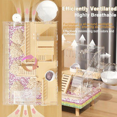 Cage Ecleng hamster – ventilation efficace pour un habitat sain et frais.