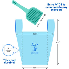 EcoLeo sacs litière XL – format robuste et généreux pour grandes quantités.