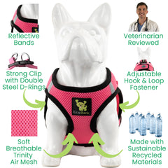 EcoBark Step In moyen harnais en maillage doux pour promenades quotidiennes.
