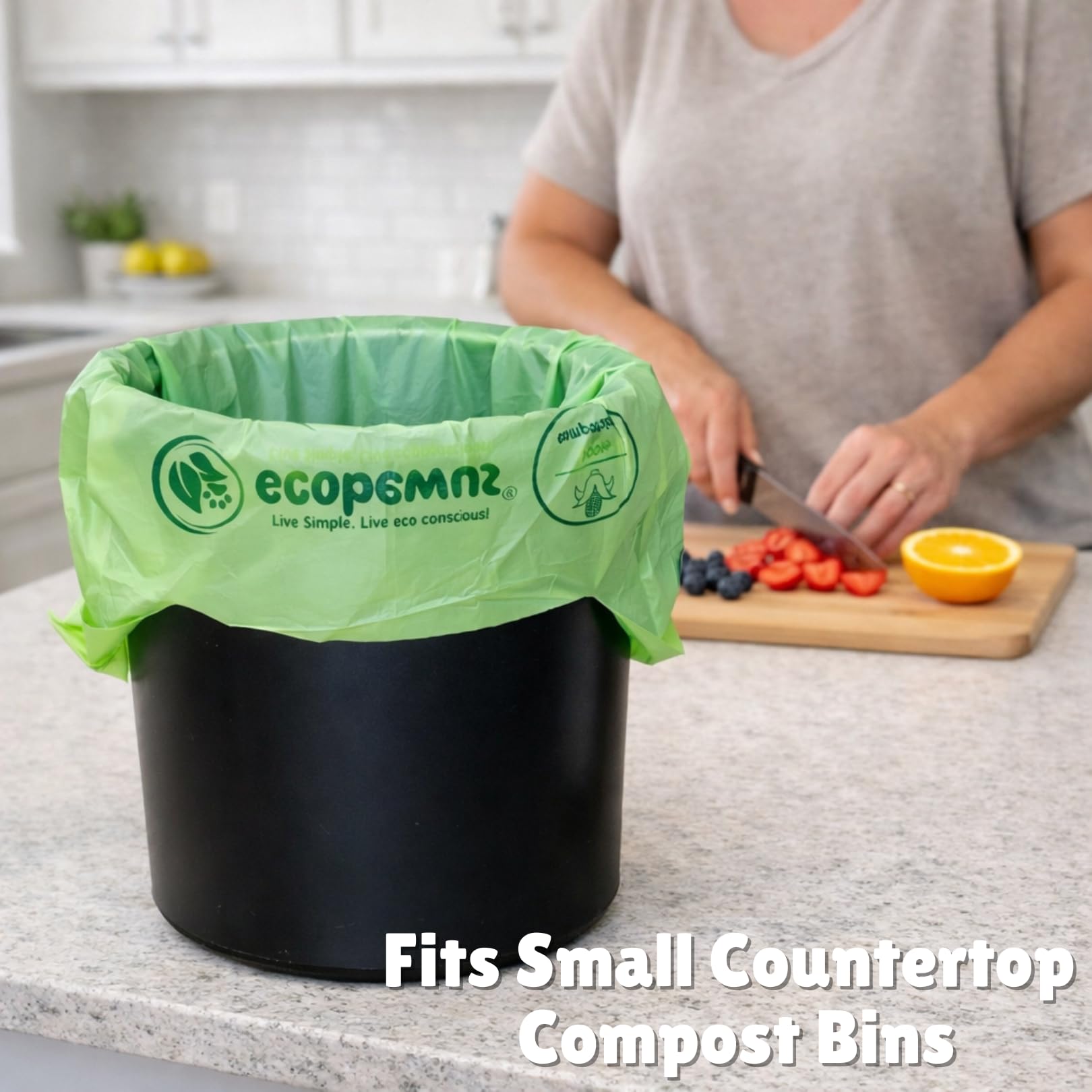 ecobewus Sac compostage domicilio ok XL, compatible avec compostage à domicile