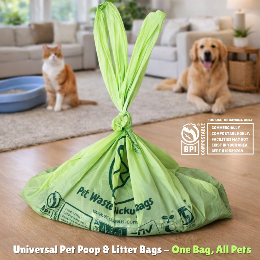 ecobewus Sac poubelle sans plastique XL, solution sans plastique pour déchets domestiques