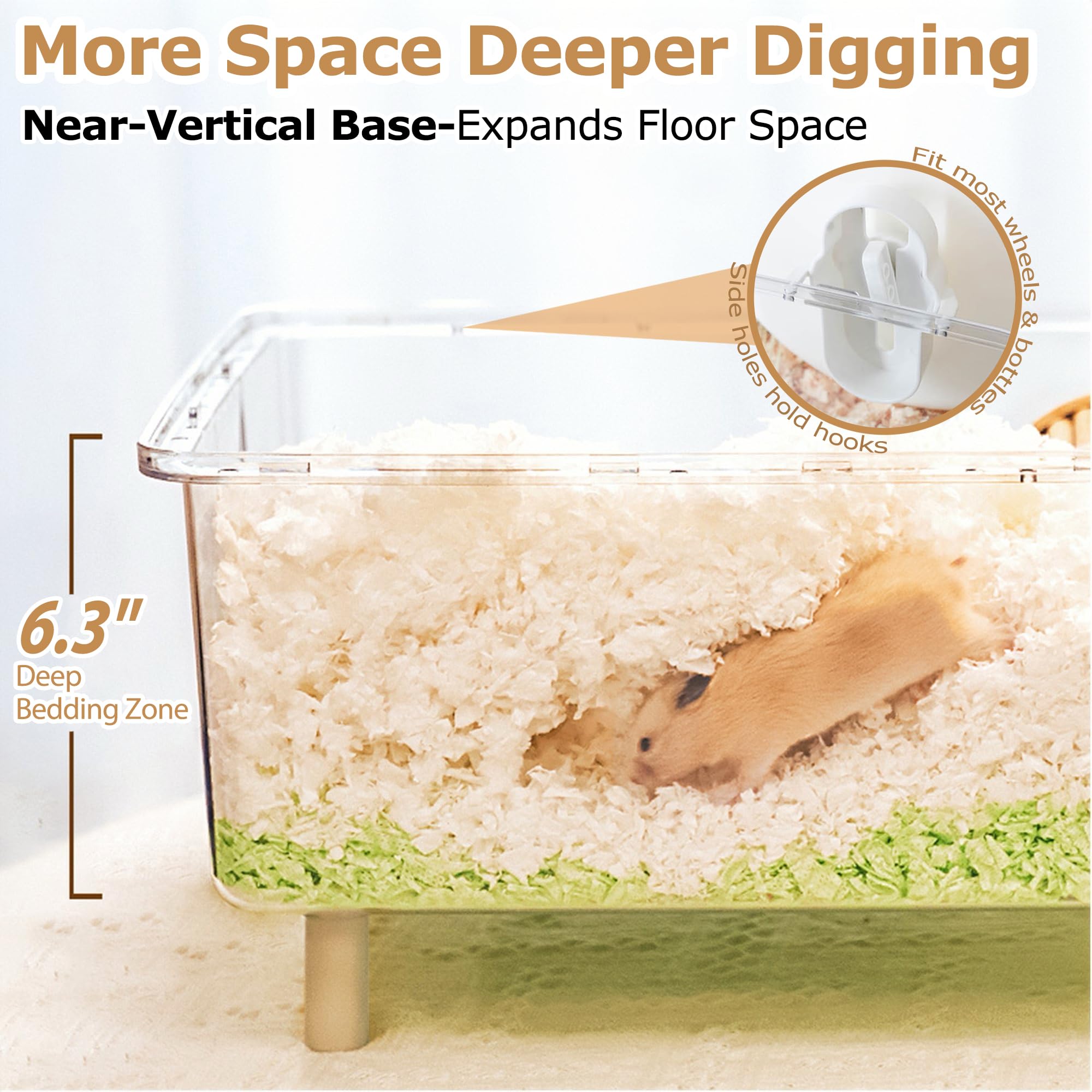 Cage ECOCEN hamster cristal-ventilation-top: air frais et ventilation efficace.