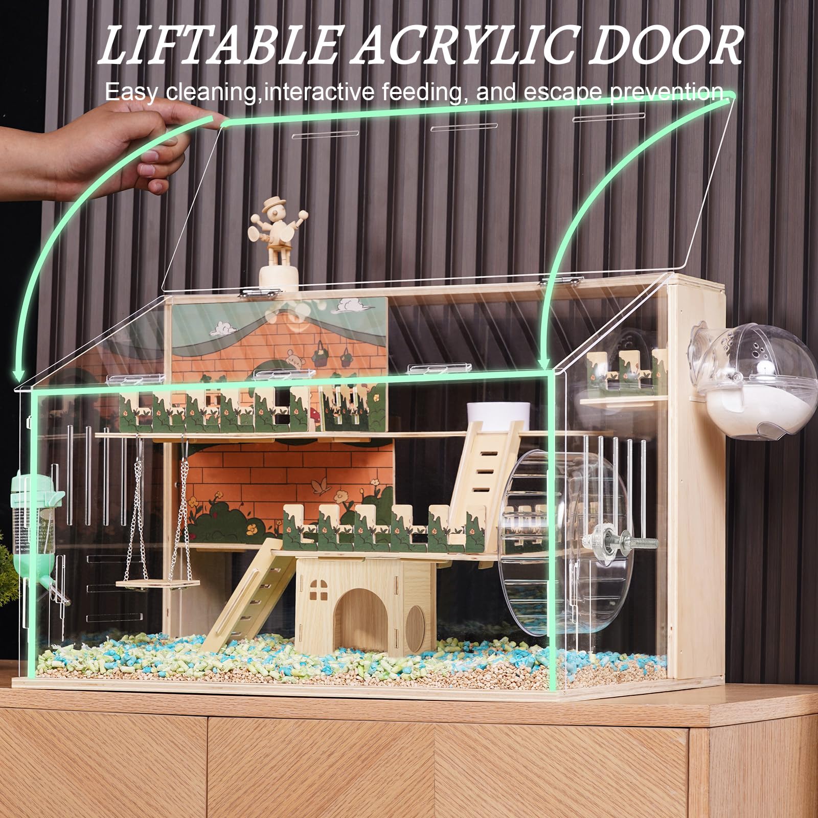 Logement extérieur EcoCEN pour hamster, accès facilité et sécurité.