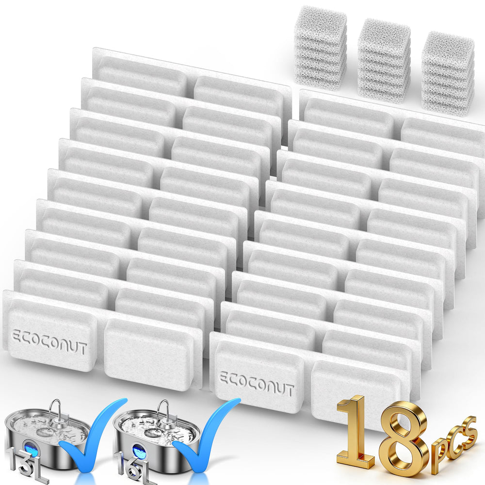 Fontaine ECOCONUT pour chien grand, cuve inox et eau continue.