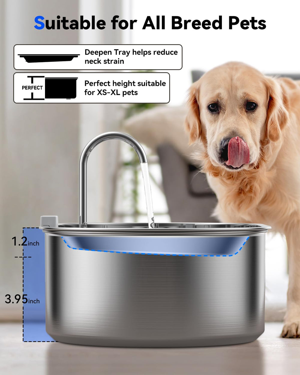 Fontaine ECOCONUT: fonctionnement silencieux, moins de 25 dB.