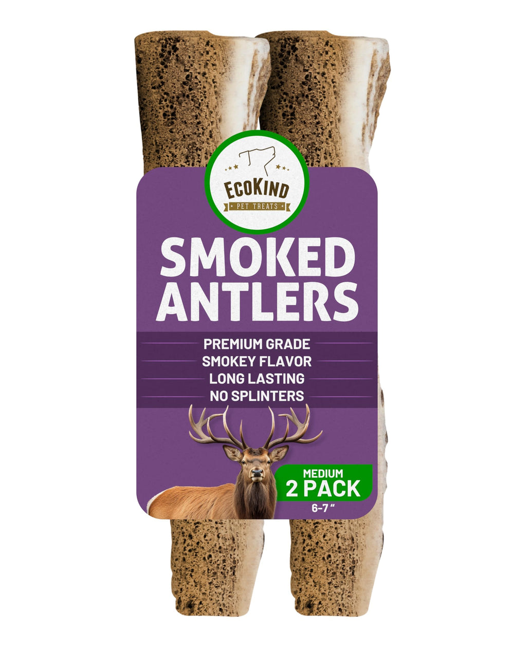 EcoKind cornes elan fumees moyennes emballage pret a offrir