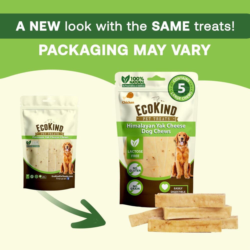Le chien apprécie EcoKind Yak Cheese Himalaya au goût poulet sain.