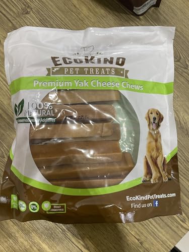 EcoKind Gros morceaux yak bâtonnets, parfaits pour des mâchouilles longues