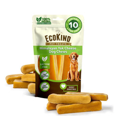 EcoKind Premium Gold Fromage Yak Himalaya – gros morceaux pour chiens actifs et agressifs.