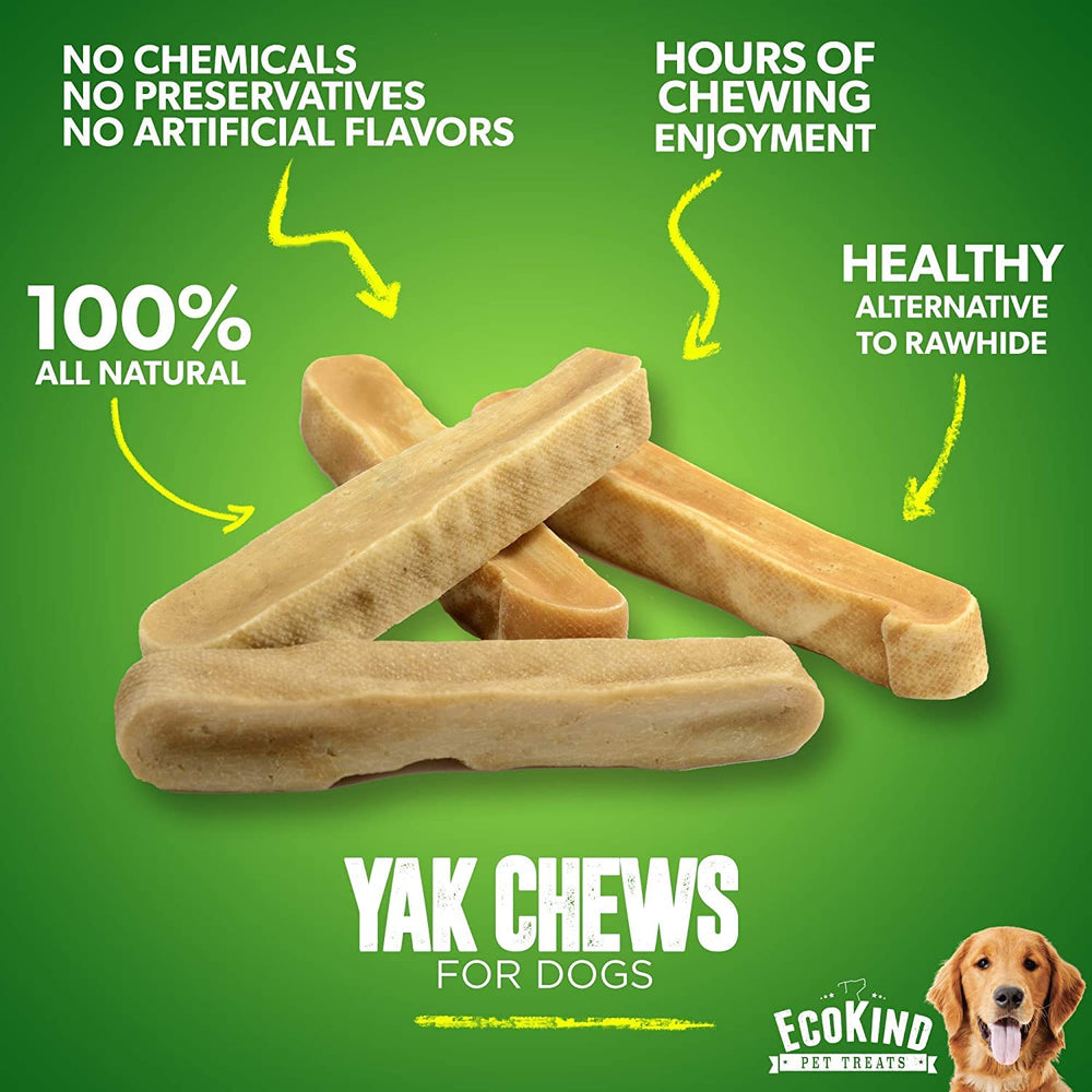 EcoKind Premium Gold Yak Cheese Himalayenne, alternative naturelle de mastication pour grands chiens actifs