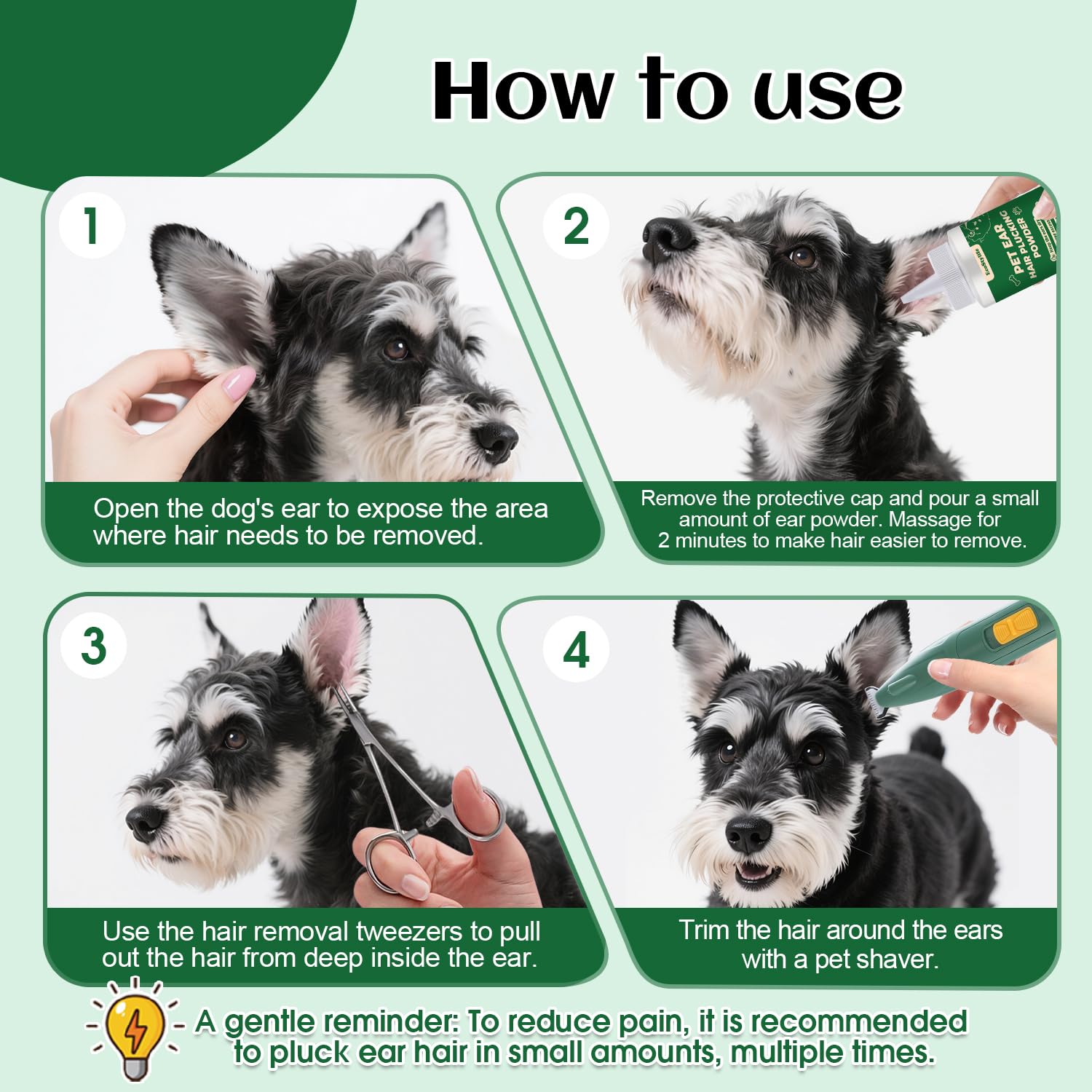 EcoStylife kit complet soin oreilles chien: entretien régulier